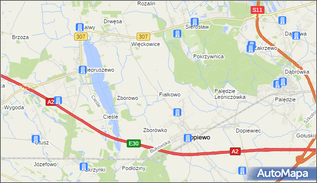 mapa Fiałkowo, Fiałkowo na mapie Targeo