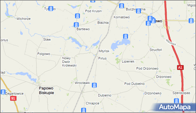 mapa Firlus, Firlus na mapie Targeo
