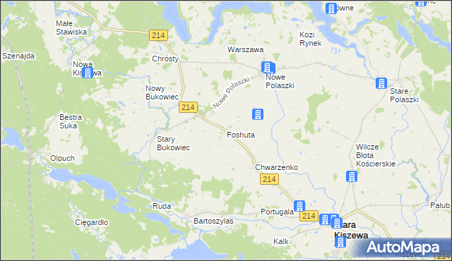 mapa Foshuta, Foshuta na mapie Targeo