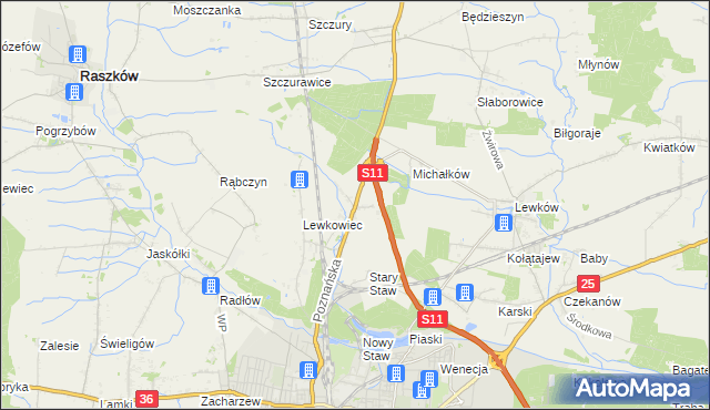mapa Franklinów, Franklinów na mapie Targeo