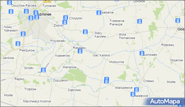 mapa Gać Kaliska, Gać Kaliska na mapie Targeo