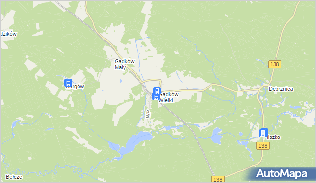 mapa Gądków Wielki, Gądków Wielki na mapie Targeo