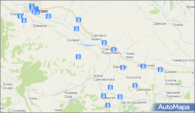 mapa Gaj Czernięciński, Gaj Czernięciński na mapie Targeo