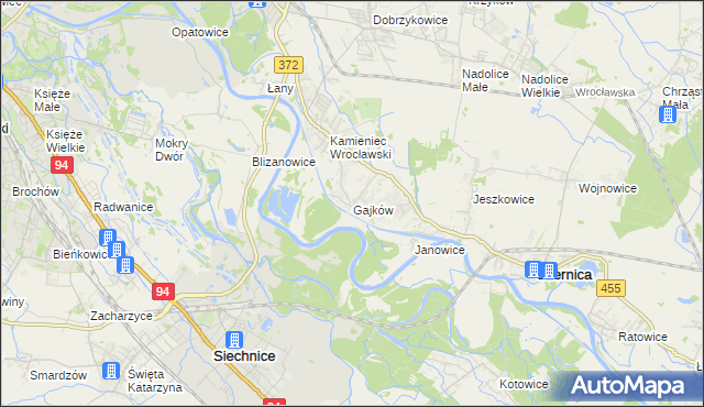 mapa Gajków, Gajków na mapie Targeo