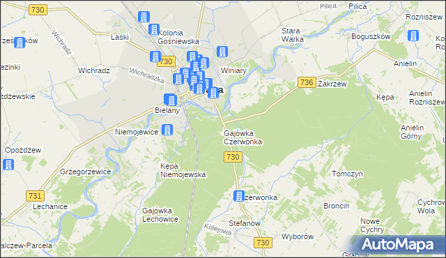 mapa Gajówka Czerwonka, Gajówka Czerwonka na mapie Targeo