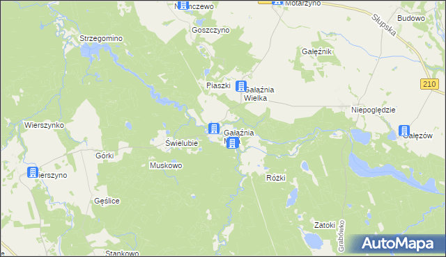 mapa Gałąźnia Mała, Gałąźnia Mała na mapie Targeo