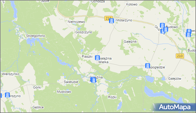 mapa Gałąźnia Wielka, Gałąźnia Wielka na mapie Targeo