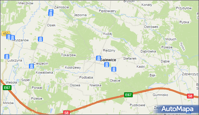mapa Galewice, Galewice na mapie Targeo