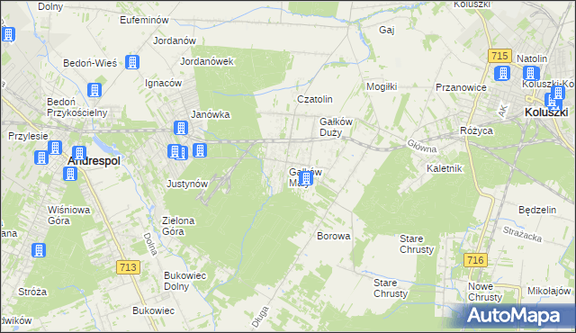 mapa Gałków Mały, Gałków Mały na mapie Targeo