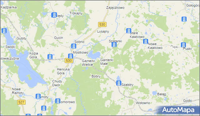 mapa Gamerki Małe, Gamerki Małe na mapie Targeo