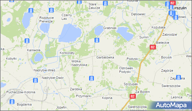 mapa Garbatówka, Garbatówka na mapie Targeo