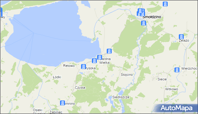 mapa Gardna Wielka, Gardna Wielka na mapie Targeo