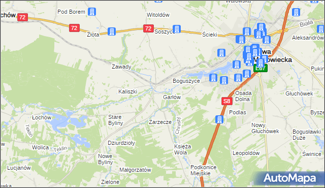 mapa Garłów, Garłów na mapie Targeo