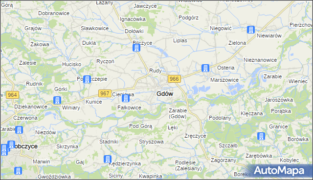 mapa Gdów, Gdów na mapie Targeo