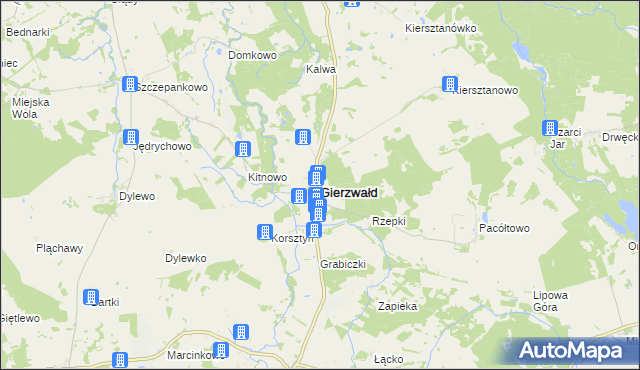 mapa Gierzwałd, Gierzwałd na mapie Targeo