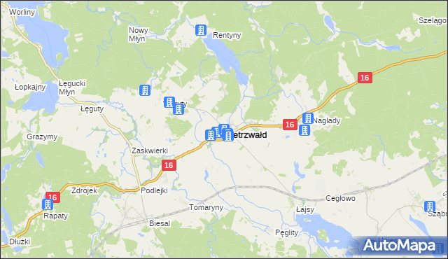 mapa Gietrzwałd, Gietrzwałd na mapie Targeo
