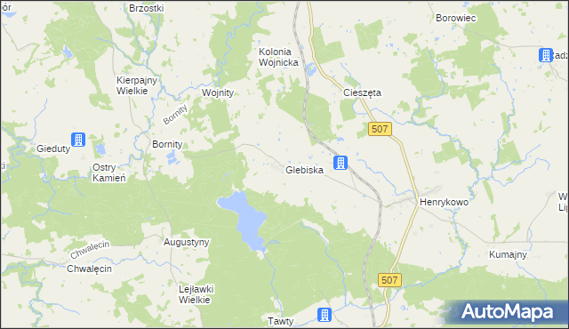 mapa Glebiska, Glebiska na mapie Targeo