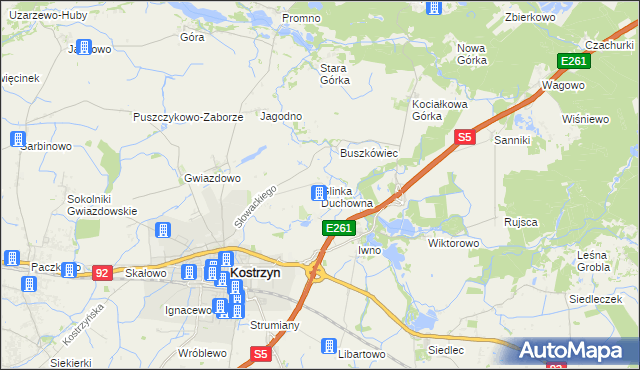 mapa Glinka Duchowna, Glinka Duchowna na mapie Targeo