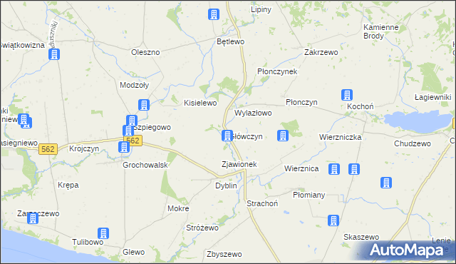 mapa Główczyn gmina Dobrzyń nad Wisłą, Główczyn gmina Dobrzyń nad Wisłą na mapie Targeo