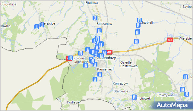 mapa Głuchołazy, Głuchołazy na mapie Targeo