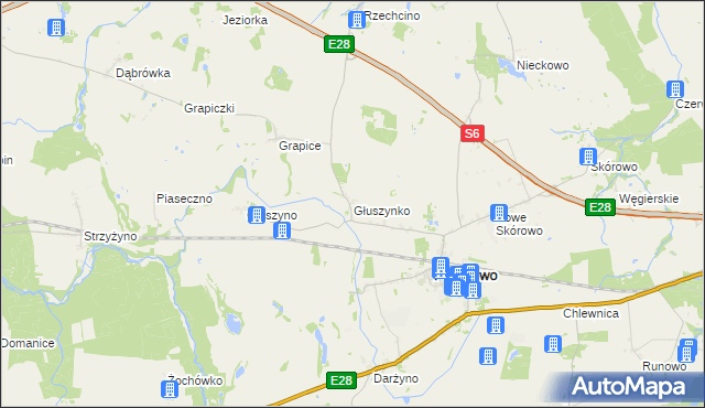mapa Głuszynko, Głuszynko na mapie Targeo