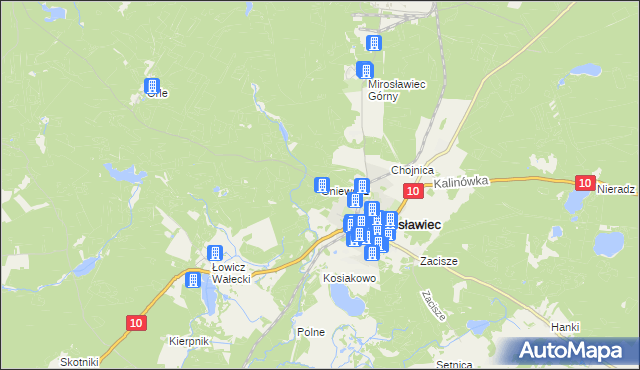 mapa Gniewosz, Gniewosz na mapie Targeo