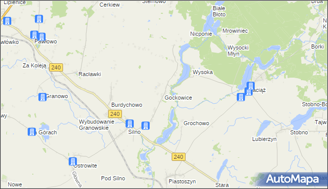 mapa Gockowice, Gockowice na mapie Targeo