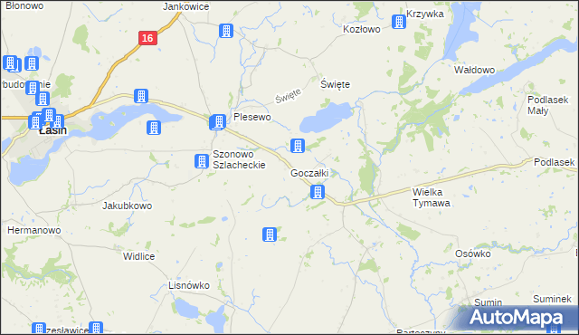 mapa Goczałki, Goczałki na mapie Targeo