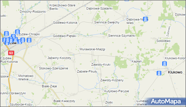 mapa Godlewo-Baćki, Godlewo-Baćki na mapie Targeo