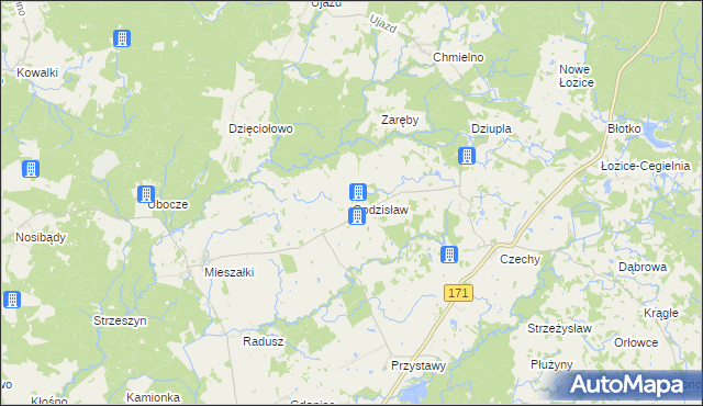mapa Godzisław, Godzisław na mapie Targeo