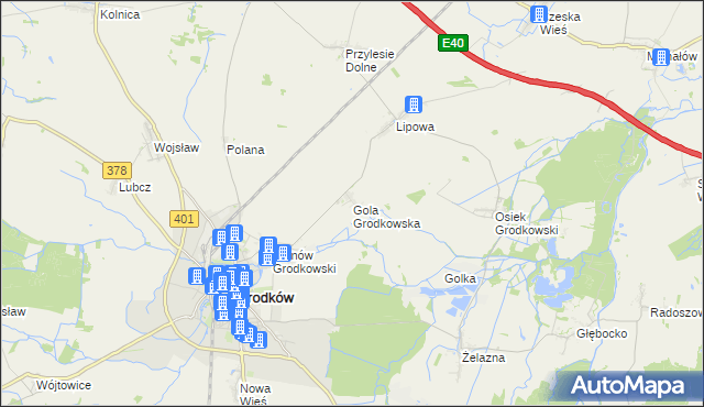 mapa Gola Grodkowska, Gola Grodkowska na mapie Targeo