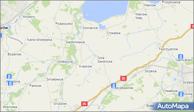 mapa Gola Świdnicka, Gola Świdnicka na mapie Targeo