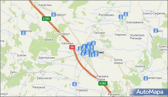 mapa Gołaszyn gmina Bojanowo, Gołaszyn gmina Bojanowo na mapie Targeo
