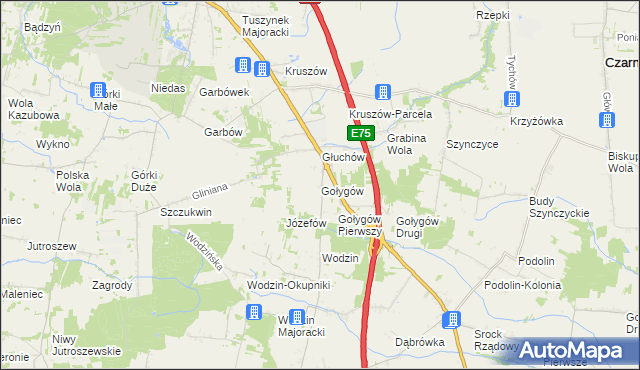 mapa Gołygów, Gołygów na mapie Targeo