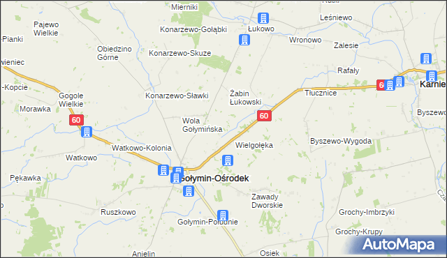 mapa Gołymin-Północ, Gołymin-Północ na mapie Targeo