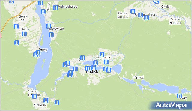 mapa Gorczyca, Gorczyca na mapie Targeo