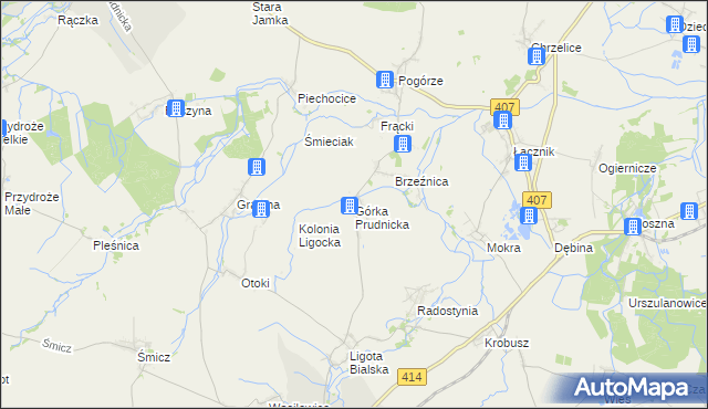 mapa Górka Prudnicka, Górka Prudnicka na mapie Targeo