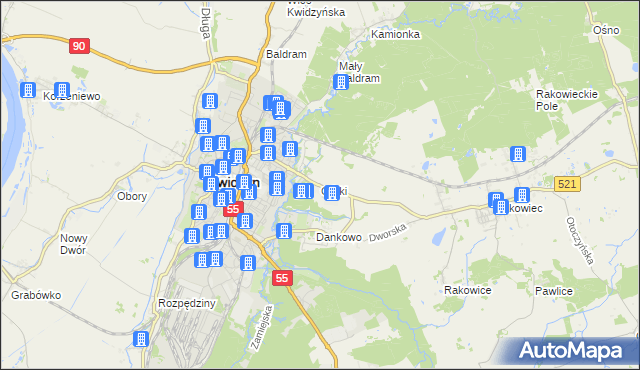 mapa Górki gmina Kwidzyn, Górki gmina Kwidzyn na mapie Targeo