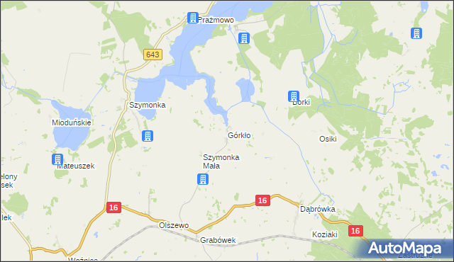 mapa Górkło, Górkło na mapie Targeo