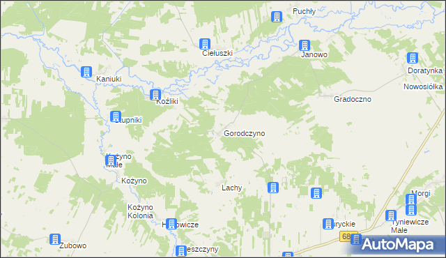 mapa Gorodczyno, Gorodczyno na mapie Targeo