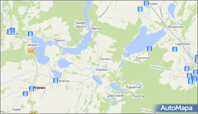 mapa Górsko gmina Przemęt, Górsko gmina Przemęt na mapie Targeo