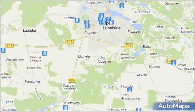 mapa Góry Opolskie, Góry Opolskie na mapie Targeo