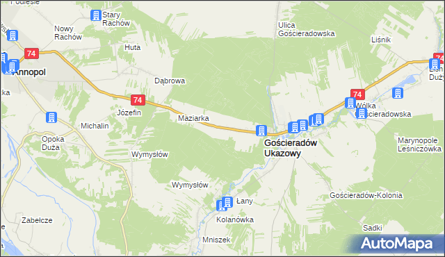 mapa Gościeradów-Folwark, Gościeradów-Folwark na mapie Targeo