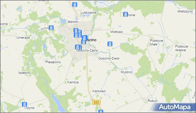 mapa Gościno-Dwór, Gościno-Dwór na mapie Targeo
