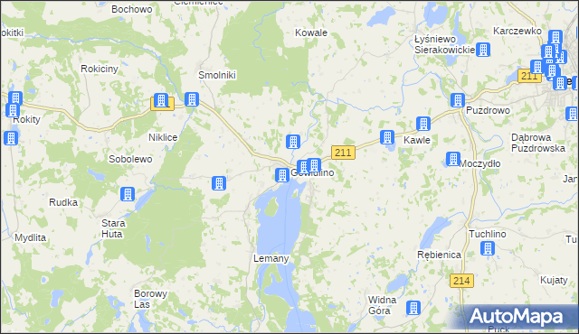 mapa Gowidlino, Gowidlino na mapie Targeo
