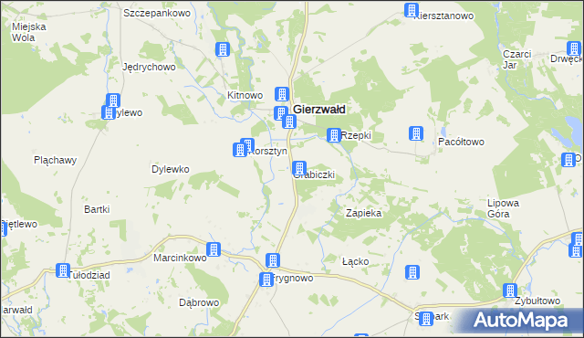 mapa Grabiczki, Grabiczki na mapie Targeo