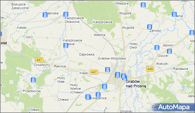 mapa Grabów-Wójtostwo, Grabów-Wójtostwo na mapie Targeo