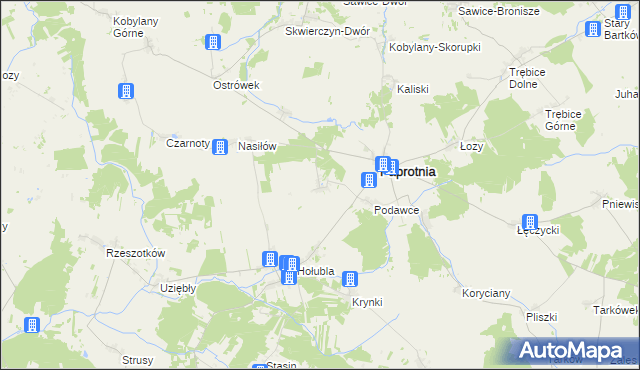 mapa Grabowiec gmina Paprotnia, Grabowiec gmina Paprotnia na mapie Targeo