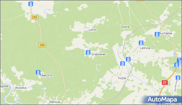 mapa Grabowiec gmina Świdnica, Grabowiec gmina Świdnica na mapie Targeo
