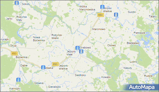 mapa Grabowo gmina Gołdap, Grabowo gmina Gołdap na mapie Targeo